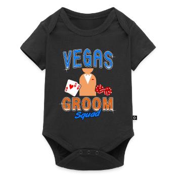 Vegas Groom Squad Retro Vegas Wedding T-Shirt - Baby Premium short-sleeve bodysuit - black - Front