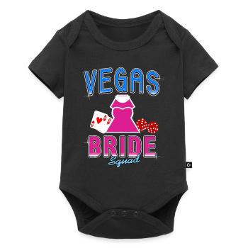Vegas Bride Squad Retro Vegas T-shirt de mariage - Body à manches courtes Premium Bébé - noir - Devant