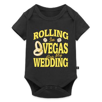 Rolling In Vegas For My Wedding Funny Retro - Baby Premium short-sleeve bodysuit - black - Front