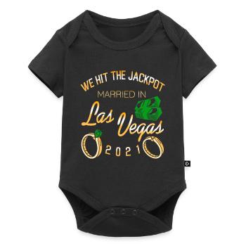 Nous avons touché le jackpot Mariés à Las Vegas 2021 Rétro - Body à manches courtes Premium Bébé - noir - Devant