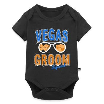 Cool Retro Vegas Groom Squad Vegas Wedding T-Shirt - Baby Premium short-sleeve bodysuit - black - Front