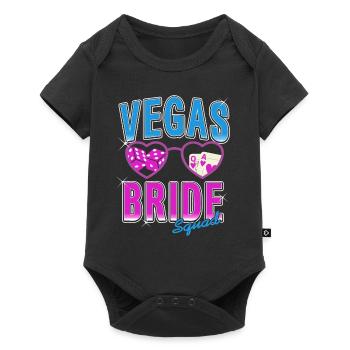 Mignon Retro Vegas Bride Squad Vegas T-shirt de mariage - Body à manches courtes Premium Bébé - noir - Devant
