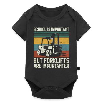 Certified Forklift Truck Operator - Baby Premium Kurzarmbody - Schwarz - Vorne