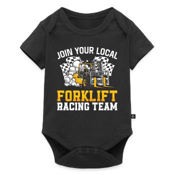 Certified Forklift Truck Operator - Baby Premium short-sleeve bodysuit - black - Front