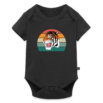 Amur tiger tiger cage big cat cat asia tiger - Baby Premium short-sleeve bodysuit - black - Front