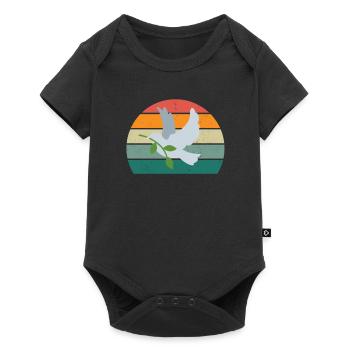 Pigeon feather pigeon flight pigeon flock pigeons - Baby Premium short-sleeve bodysuit - black - Front