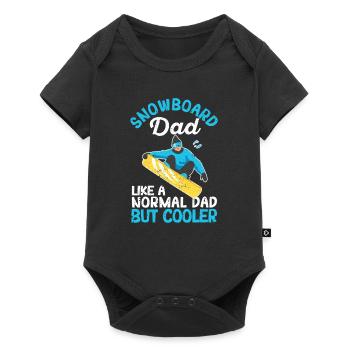 Lustige Snowboarding Daddy Snowboarder Väter Snow - Baby Premium Kurzarmbody - Schwarz - Vorne