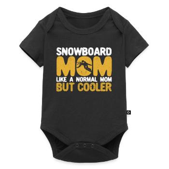 Snowboard Maman Drôle de snowboard Maman Fête des mères - Body à manches courtes Premium Bébé - noir - Devant
