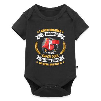 Super Cool Delivery Rider Job Work - Baby Premium short-sleeve bodysuit - black - Front