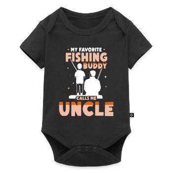 My favorite fishing buddy calls me Uncle Fishing - Baby Premium short-sleeve bodysuit - black - Front