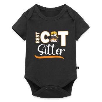 Cat Sitting Cat Puppie Cat Walkers Cat Sitter - Baby Premium Kurzarmbody - Schwarz - Vorne