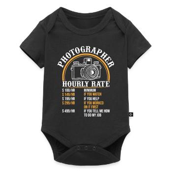 Funny Photography - Camera Photographer Hourly Rat - Baby Premium short-sleeve bodysuit - black - Front