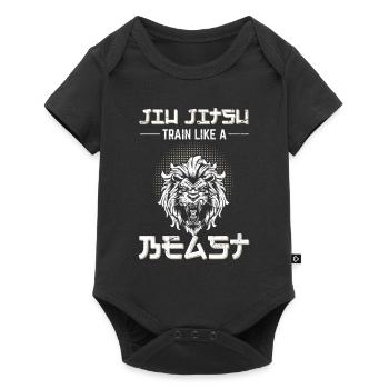 Train like a Beast Jiu Jitsu BJJ Grappling MMA Tra - Baby Premium short-sleeve bodysuit - black - Front