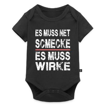 ES MUSS NET SCHMECKE ES MUSS WIRKE für Apotheker - Baby Premium Kurzarmbody - Schwarz - Vorne