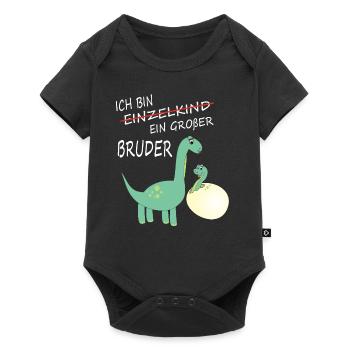 Geschenkidee zur Geburt großer Bruder - Baby Premium Kurzarmbody - Schwarz - Vorne
