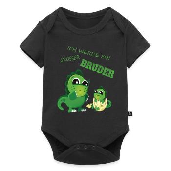 Geschenkidee zur Geburt großer Bruder - Baby Premium Kurzarmbody - Schwarz - Vorne
