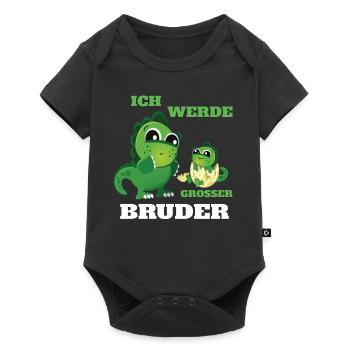 Geschenkidee zur Geburt großer Bruder - Baby Premium Kurzarmbody - Schwarz - Vorne