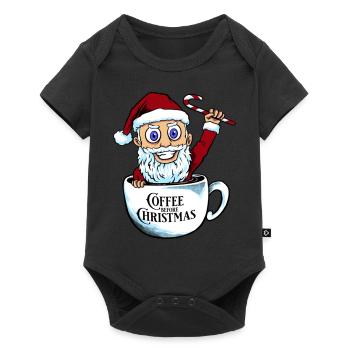 Santa Coffee Show Claus Nouvel An Noël - Body à manches courtes Premium Bébé - noir - Devant