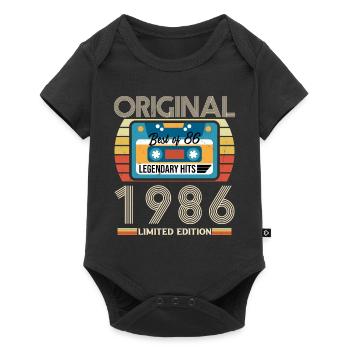 Vintage Birthday Gift 1986 Limited Edition - Baby Premium short-sleeve bodysuit - black - Front