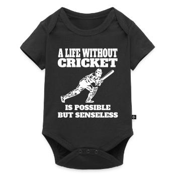 Cricket Team Cricket Slogan Gift Cricket Fan - Baby Premium short-sleeve bodysuit - black - Front