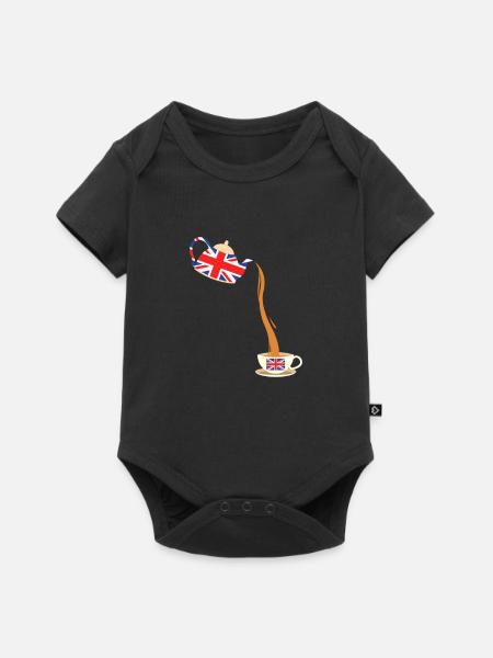 United Kingdom UK England Grossbritannien Geschenk - Baby Premium Kurzarmbody - Schwarz