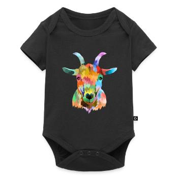 Goat Goats Goats Goat keepers - Baby Premium short-sleeve bodysuit - black - Front