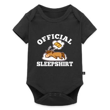 Chemise de nuit officielle Cheval - Body à manches courtes Premium Bébé - noir - Devant