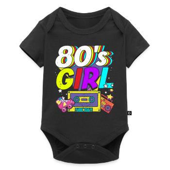 Women 80s girl 80s Themes Party Vintage 1980s - Baby Premium short-sleeve bodysuit - black - Front
