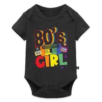 Women 80s girl 80s Themes Party Vintage 1980s - Baby Premium short-sleeve bodysuit - black - Front