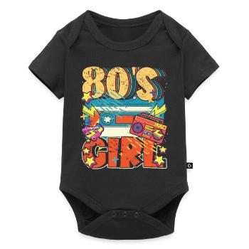 Women 80s girl 80s Themes Party Vintage 1980s - Baby Premium short-sleeve bodysuit - black - Front