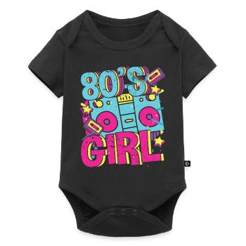Women 80s girl 80s Themes Party Vintage 1980s - Baby Premium short-sleeve bodysuit - black - Front