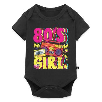 Women 80s girl 80s Themes Party Vintage 1980s - Baby Premium short-sleeve bodysuit - black - Front