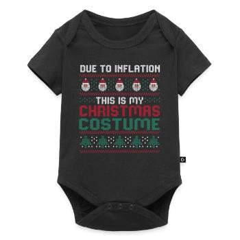 Due to Inflation Christmas Sweaters Funny Xmas - Baby Premium short-sleeve bodysuit - black - Front