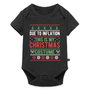 Due to Inflation Christmas Sweaters Funny Xmas - Baby Premium short-sleeve bodysuit - black - Front