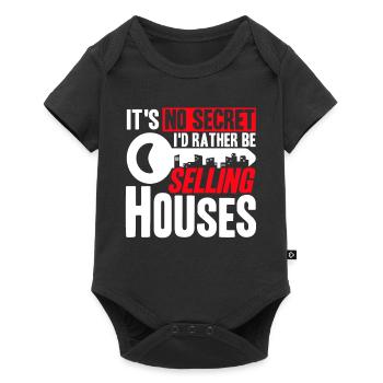 Agent immobilier Maison Vendre Vente Immobilière - Body à manches courtes Premium Bébé - noir - Devant