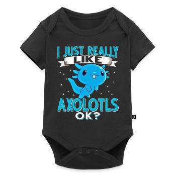 I just really like axolotls Ok? sweet axolotl - Baby Premium short-sleeve bodysuit - black - Front