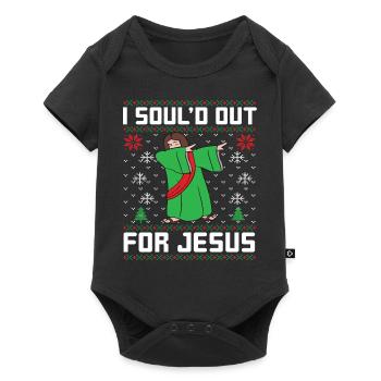 Je suis parti pour Jésus - Body à manches courtes Premium Bébé - noir - Devant