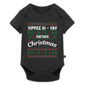 Yippee hi yay Christmas Mother - Baby Premium short-sleeve bodysuit - black - Front