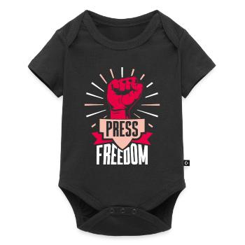 Liberté de la presse Journaliste Journalisme Droit de la presse - Body à manches courtes Premium Bébé - noir - Devant