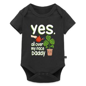 Yes All Over My Face Daddy Monstera Plants - Baby Premium short-sleeve bodysuit - black - Front