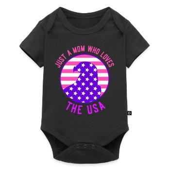 Seulement une mère qui aime les États-Unis États-Unis Amérique - Body à manches courtes Premium Bébé - noir - Devant