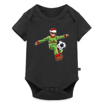 Père Noël Joueur de football Eleven - Body à manches courtes Premium Bébé - noir - Devant