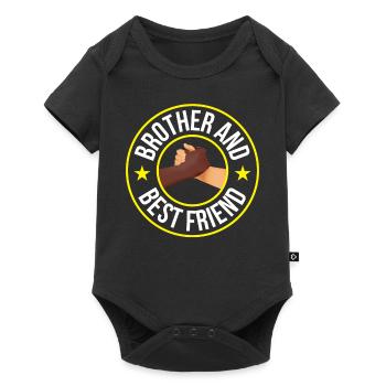 Brother and best friend Schwarz brothers team - Baby Premium short-sleeve bodysuit - black - Front
