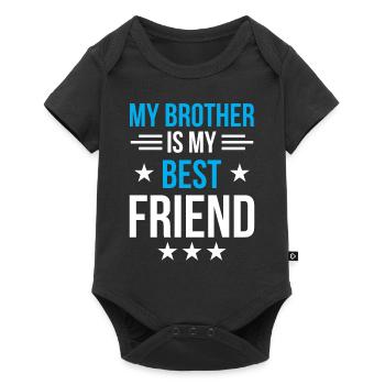 Mon frère est mon meilleur ami les frères de l’équipe - Body à manches courtes Premium Bébé - noir - Devant