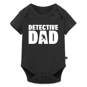 Job - Detective Dad - Baby Premium Kurzarmbody - Schwarz - Vorne