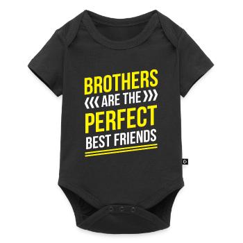 Les frères sont les meilleurs amis parfaits - Body à manches courtes Premium Bébé - noir - Devant