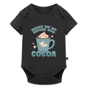 Cacao : Réveille-moi avant toi Cacao - Body à manches courtes Premium Bébé - noir - Devant
