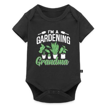 Je suis jardinier grand-mère grand-mère jardin - Body à manches courtes Premium Bébé - noir - Devant