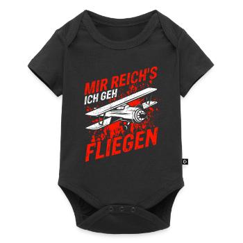 Mir Reichts Ich Geh Helikopter fliegen - Heli Flie - Baby Premium Kurzarmbody - Schwarz - Vorne