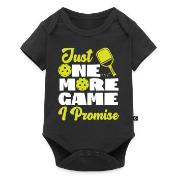 Pickleball Just One More Game I - Baby Premium short-sleeve bodysuit - black - Front